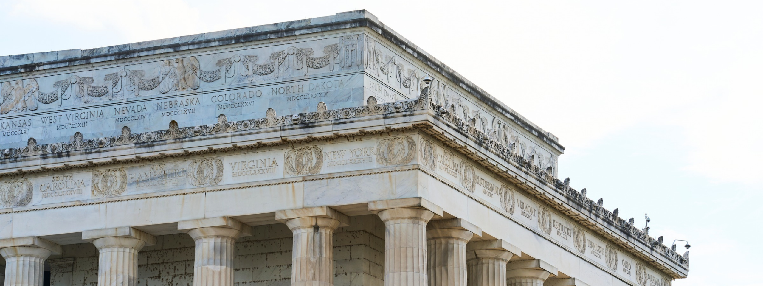Detail of the Lincoln Memorial